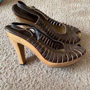 Michael kors wood heels